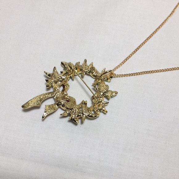 🍏50% OFF/3+... Christmas Wreath Brooch/Pendant - Picture 10 of 14